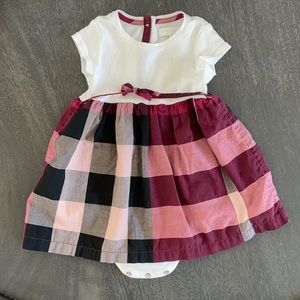 Burberry Burgundy Onesie Dress